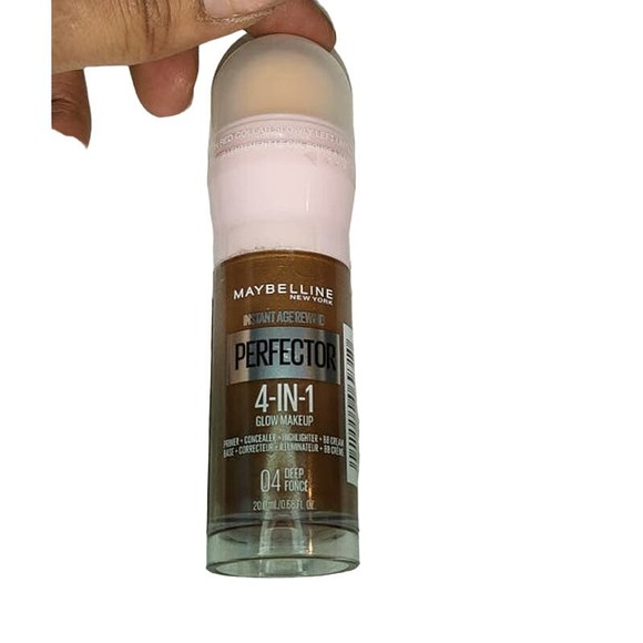 New Maybelline Age Rewind Perfector 4-in-1 Glow Foundation Makeup 04-Deep - Picture 4 of 6
